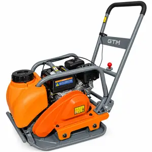 Віброплита GTM GPC90-LC 85кг двиг. бенз. Loncin G200 6,5к.с., цільнолита основа 520*500мм