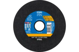 Круг відрізний 125*1,0*22 PSF STEEL сталь