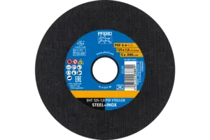 Круг відрізний 125*1,0*22 PSF STEELOX нерж./сталь