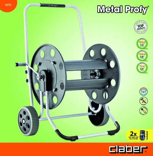 Фото №5 - Візок для шлангу Metal Profy 1/2"-165м, 3/4"-75м